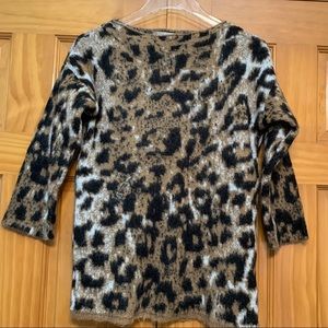Lineamaglia Leopard Print Sweater XS Made in Italy